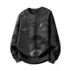 Acu Roupa Masculina Moletom Gola Redonda Estampa de Lábios para Homem 2026 Outono Novo Estilo Textura Divertida Solto Tendência Marca Camisa Jaqueta Esportiva
