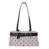 Bolsa de ombro de bolinhas de alta qualidade para mulheres, nova coleção outono/inverno 2026, bolsa de ombro estilosa, bolsa de mão fashion, pequena bolsa tote