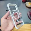 Diseño de molde personalizado para iPhone 18 Pro Max, con una funda de teléfono magnética, de cristal de hielo, bicolor, con protección anticaídas en las cuatro esquinas, disponible para producción OEM en volumen