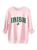 Amazon Ebay Sitio Independiente Moda Engrosada Cálida Mujer Trébol Irlandés Verde Otoño e Invierno Nueva Sudadera