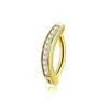 Set de 8 Piezas de Acero Inoxidable para Ombligo Transfronterizo Anillo de Ombligo de Doble Punta Incrustado con Circonita Brillante Joyería de Piercing Simple y de Moda