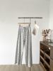Calça Casual Reta de Cintura Alta Cinza Escuro com Caimento Vertical para Mulheres 2025 Outono Novo Coreana Versátil Peça de Roupa Externa Calça Longa Tendência