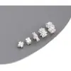 Cuentas Separadoras al por Mayor, Cuadradas de Plata Gruesa que Conservan el Color, Forma de Flor de Trébol de Cuatro Hojas, Cuentas Separadoras tipo Corona de Agujero Grande, Accesorios para Joyería Artesanal con Cuentas