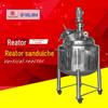 Tanque de mistura de aquecimento de sanduíche móvel, barril de mistura selado de aço inoxidável, limpeza química diária e proteção, reator de agitação