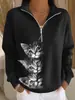 Sudadera cruzada con media cremallera y cuello medio alto, top casual para mujer conmemorativo del 250 aniversario de EE. UU., comercio exterior, Amazon Europa y América