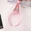 Faixa de Cabelo de Aniversário Chapeuzinho Vermelho Rolo Torcido Chapéu de Aniversário Infantil Adereços Divertidos para Cabeça Decoração Criativa Adereços de Atmosfera para Fotografia