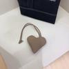Yuxia|Clip Creativo para Teléfono con Forma de Corazón 3D, Soporte para Teléfono de Corazón Color Melocotón Sólido, Anticaídas, Se Puede Colgar en un Cordón o Bolsa