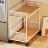 Estante de almacenamiento debajo del escritorio, multicapa, móvil, para uso en oficina, para guardar libros, bocadillos y otros artículos; un carrito pequeño para organizar libros y otros artículos; un estante para colocar junto al escritorio