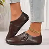 Zapatos de Salón Individuales Estilo Retro Francés para Mujer, Zapatos Mary Jane con Correa Pequeña en el Tobillo, Zapatos Planos Bajos de Ballet