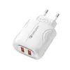 Carregador de Parede com Múltiplas Portas USB Padrão Borboleta Grande 2 Portas USB Carregador de Celular Duplo U-Port Adaptador de Energia 5V2A12W Venda por Atacado