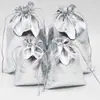 Bolsa de Regalo de Tela Dorada y Plateada Bolsa de Regalo de Boda para Joyería Cordón Bolsillo con Solapa Pantalones Joyería Manualidades Regalo Estampado en Caliente Bolsa de Tela Plateada Lote