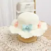 Sombrero de paja de princesa a prueba de sol para niña pequeña de verano, sombrero de pescador a prueba de sol para bebé niña de verano, bolsa para niños padre-hijo