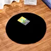 Tapete de Chão de Pelo Sintético de Coelho Mesa de Centro Tapete de Chão ao Lado da Cama Tapete de Entrada Redondo Quarto Sala de Estar Sofá