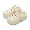 Chinelos de sola grossa premium femininos à deriva ao ar livre sapatos mueller sandálias verão escritório sapatos com buracos para uso externo altura