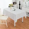 Toalha de Mesa Peva Impermeável e à Prova de Óleo Sem Lavagem, Toque de Luxo Leve e de Alta Qualidade, Tapete Quadrado Simples de Desenho Animado para Piquenique, Toalha de Mesa para Quarto de Estudante
