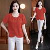 Camisas de manga curta para mulheres, novos estilos de verão, camisas curtas da moda, finas, soltas, modeladoras, blusas curtas femininas, comércio exterior