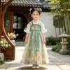 Filha Criança Hanfu Traje Antigo Roupa Tang Estilo Antigo Princesa Estilo Chinês Saia Mamian Dinastia Ming Ruqun Festival do Meio do Outono Dia Nacional Passeio