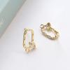 Pendientes Retro s925 de Oro Chapado en Cobre con Forma de Estrella de Amor Hoja con Colgante Inserto de Perla Hecho a Mano DIY Pendientes Caseros