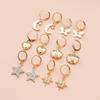 Venda quente multi-peça conjunto brincos brincos brincos lua estrelas Borboleta Amor Shell Pérola Diamante Estrelas