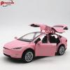 Baosilun Coche Deportivo de Seis Puertas Pull-Back Sonido y Luz Coche de Juguete Puerta Ala de Gaviota Coche de Metal 6610 Granel Tesla