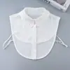 Exquisita Blusa de Seda de Leche Calada con Cuello Falso para Mujer, Elegante Cuello Falso Soluble en Agua, Suministro Directo de Fabricantes Transfronterizos