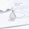 Collar Maitreya de calcedonia blanca en plata de ley 925 para mujer, nueva cadena de clavícula de Buda a la moda, joyería de plata elegante de alta calidad.