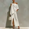 Conjunto de dos piezas de moda elegante de color liso irregular, top y falda, nuevo para mujer, 2026, transfronterizo europeo y americano, Amazon Y2