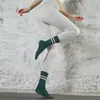 Calcetines de Yoga con Punta Redonda de Media Pantorrilla para Mujer Degradado Versátil Cálidos Antideslizantes Absorbentes de Sudor para Deportes Fitness Pilates Dropshipping