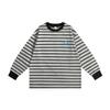 Ropa Infantil Dk 26 Otoño Estilo Japonés Divertida Camiseta de Manga Larga a Rayas para Niñas y Niños, Camiseta Básica Casual para Niños y Adolescentes