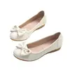 Mocasines de mujer estilo francés, modelo nuevo otoño 2026, suela blanda, punta redonda, con moño, zapatos de vestir planos cómodos y versátiles