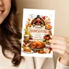 Compra directa transfronteriza: Tarjetas de felicitación temáticas de pavo de Acción de Gracias con sobres, con mensajes divertidos y creativos, perfectas como regalo o para dejar un mensaje