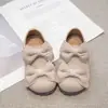Zapatos Simples de Cuero de Color Sólido para Niños Verano 2025 Niñas Lazo Niñita Birken Zapatos Individuales Suela Suave Zapatos de Princesa