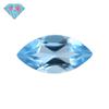 Huagang Gem Olho de Cavalo Topázio Azul Suíço Pedra Nua Topázio Pontudo Topázio Azul Natural Formato de Folha