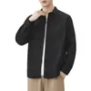 Nova Camisa Masculina da Moda Outono 2026, Gola Lapela, Manga Longa, Estilo Japonês Workwear, Casual Versátil de Caimento Solto, Jaqueta Camisa