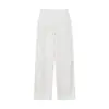 Pantalones de Mujer Aboutsea Primavera Cintura Elástica, Algodón Peinado Lavado, Adelgazantes Versátiles de Felpa Casual Curvos para Mujer