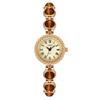 Goldie Medio Lujo Ligero Antiguo Alto Sentido Reloj Pulsera Colorido Nicho Alto Sentido Cadena de Piedra Ojo de Gato Reloj de Cuarzo