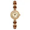 Goldie de Segunda Mano Lujo Ligero Gama Alta Reloj Pulsera Colorido Nicho Gama Alta Cadena Ojo de Gato Reloj de Cuarzo