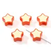 Pintura en Aerosol Acrílica Goteando Agujero Grande Estrella de Cinco Puntas Cuentas Hecho a Mano DIY Pulsera Collar Joyería Accesorios Material