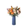 Suoji Fabricante de Flores Artificiales de Rosa de 3 Cabezas Flores Falsas Plantas Verdes Decoración de Bodas Manualidades Pared de Flores de Rosa Ramo de Mano