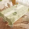 Toalha de mesa com estampa floral e de plantas, novo modelo 2025, luxo leve, toque de alta qualidade, lavável, à prova d'água, resistente a óleo, para uso doméstico em mesas de centro