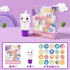 Pegatinas Mágicas de Sello Personalizadas para Niños Impermeables y que no se Desvanecen Pegatinas de Recompensa de Dibujos Animados para Niños y Niñas Juguetes de Pegatinas