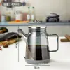 Olla de Aceite de Vidrio Personalizada Borosilicato Alto Grado Alimenticio de Cocina Botella de Aceite para Salsa de Soja Vinagre Botella Dedicada para Condimentos Tanque de Aceite de Gran Capacidad
