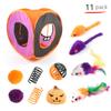Resumen Traje de juguetes de túnel para gato de Halloween Juguetes interactivos divertidos para gatos Una variedad de juguetes de túnel para gatos que se divierten solos