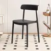 Silla de plástico para uso doméstico, engrosada, adecuada para mesas de comedor en restaurantes, cómoda para sentarse a largo plazo, uso comercial, diseño minimalista moderno, con respaldo, estilo nórdico