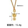 Novo Estilo Chinês Ouro Areia Antigo Moeda Gravada Tridimensional Incrustada com Diamantes Colar Pixiu Feminino Joia de Suprimento Estilo Palaciano Retrô
