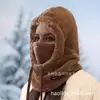 Gorro para Mujer con Polaina Integrada y Mascarilla Facial, Protección para los Oídos, Gorro Cálido, Elegante para el Trayecto Diario