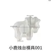 Resina de Cristal Papoula DIY Gesso Rena de Natal Boneco de Neve de Natal Base para Suporte de Vela Molde de Silicone