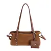 Bolso Retro de Color Sólido de un Solo Hombro 2026 Nuevo de Principios de Otoño Bolso Cruzado para el Trabajo Tendencia de Personalidad de Alto Valor a la Moda Bolso de Axila