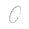 Anillo de Plata Esterlina 925 Simple Estilo Ins de una Sola Fila de Diamantes Medio Anillo para el Dedo Medio para Mujer Moda Europea y Americana Anillo de Cola con Micro Diamantes Más Pequeños Anillo para la Articulación