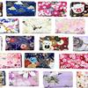 E vento flor pano feito à mão algodão japonês impresso grupo de pano DIY patchwork artesanal pequeno floral pano cabeça 5 peças